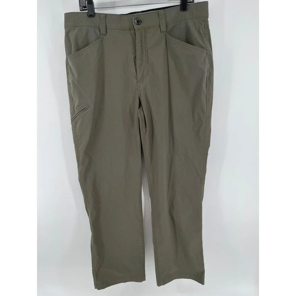 Orvis Tech Pants Mens 36X30 *36x28* Green Outdoor Hiking Water Repellent Stretch